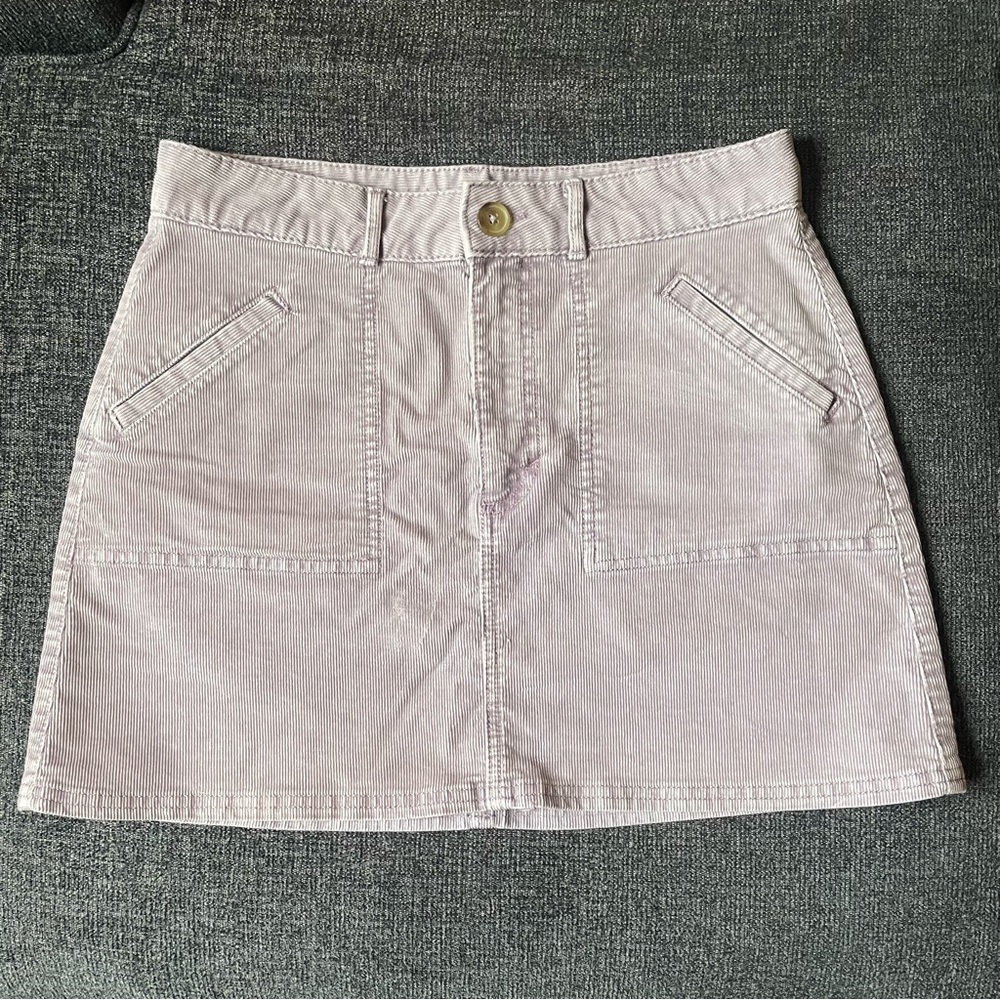 American Eagle purple corduroy mini skirt
